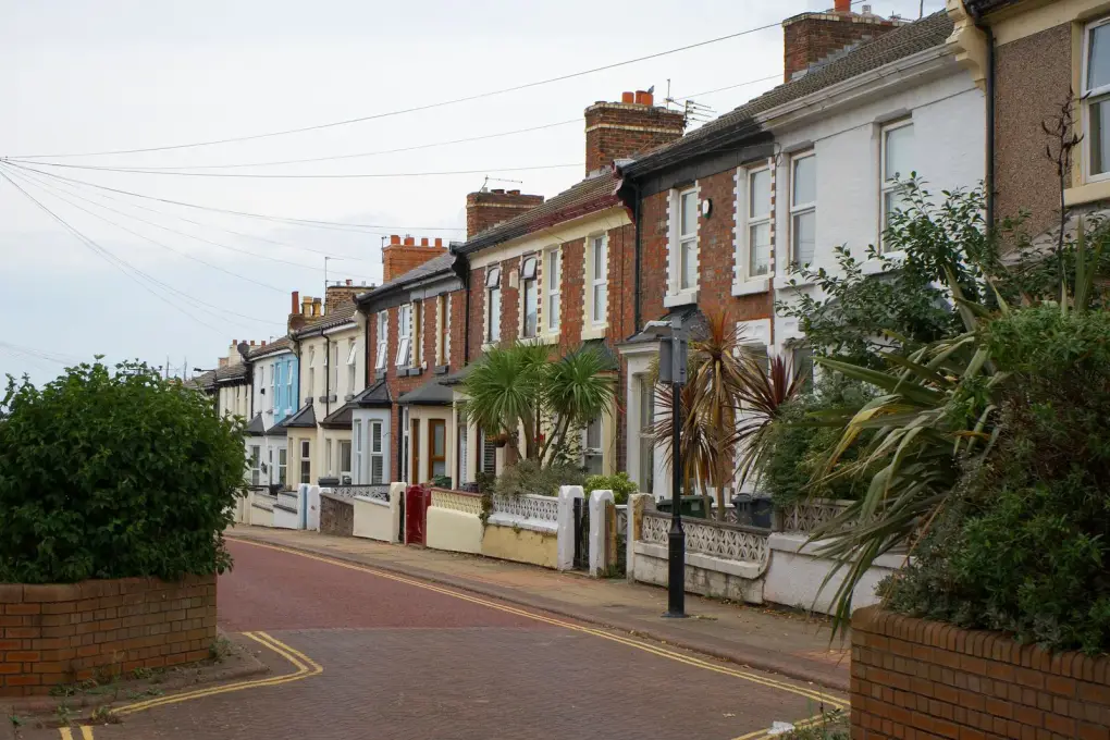 Residential street of terraced houses – broken key removal Castleford coverage across the city by Locksmith Castleford